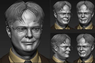 realistic 3d head bust sculpt in zbrush for 3d printing 3d character modeling