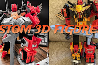 do 3d printing,custom 3d minis,action figure toy robots,resin kits,sci fi mecha