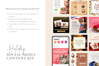 design a holiday instagram content kit