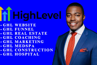 gohighlevel ghl website funnel coaching real estate medspa construction hospital