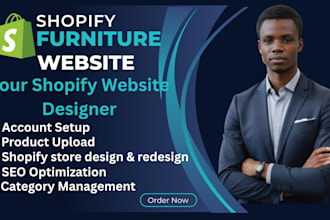 design a high converting shopify furniture or home decor dropshipping store