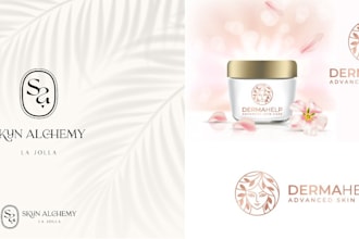 design cosmetics beauty skincare feminine spa logo