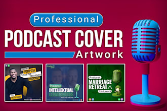 do custom podcast cover art and podcast logo or any graphic design