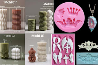 design silicone mold 3d mold design for candle chocolate resin for 3d printing