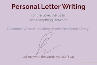 write and edit letters that move hearts and make statements