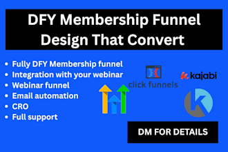 build and design membership funnel that convert with clickfunnels kajabi kartra