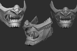 sculpt 3d mask 3d helmet cosplay mask 3d cosplay props 3d model mask for prints