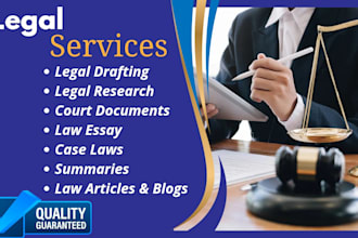 be your online lawyer and provide professional legal services