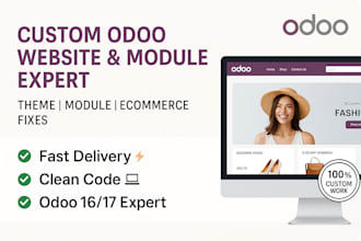build odoo website design odoo module, odoo theme customization, odoo ecommerce