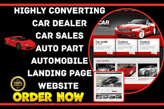 design car dealer car sales auto part automotive automobile landing page website