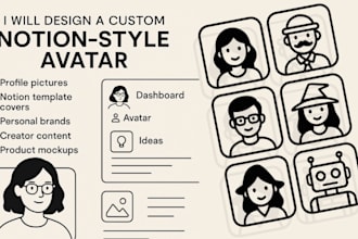 custom notion avatar notion template notion expert ai notion avatar style pro