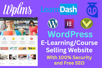 design course selling wordpress lms website with wplms, tutor or learndash theme