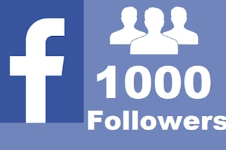 provide 1000 facebook follower real active users