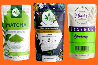 do product labels chocolate mylar honey hemp oil coffee cbc cbd packaging design