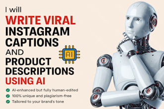 write viral instagram captions and product descriptions using ai