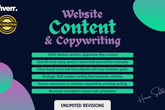 write website content, SEO copy, and engaging blog posts