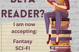 beta read your book and give detailed constructive feedback