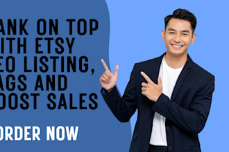 list and optimize 10 etsy products with top ranking tags