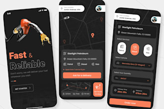 develop fuel delivery app, gas station app, fuel booking app, gas tracking app