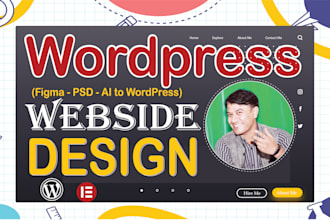 build, redesign website, covert figma or PSD to wordpress