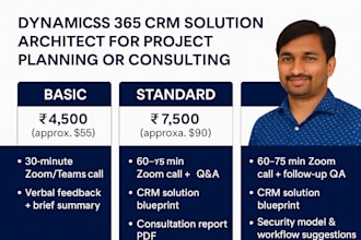 be your dynamics 365 CRM solution architect for project planning or consultation