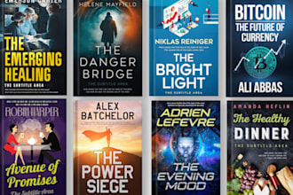 do book cover design, ebook cover, kindle cover and cover design with 3d mockup