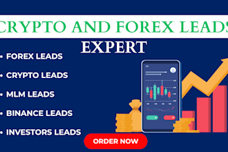 provide high quality forex lead,crypto lead, coinbase and binance lead