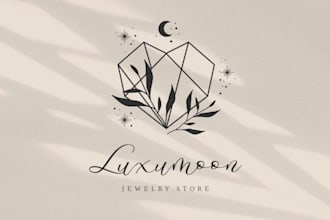 create beauty, jewelry, diamond, cosmetics logo for you