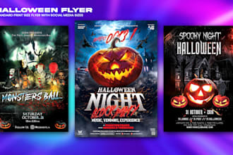 make custom halloween event flyer