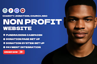 design nonprofit website, donation, charity, ngo, church website