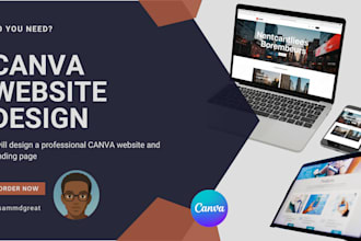 design a stunning one page canva website for your brand