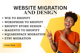migrate wix magento unbounce opencart prestashop joomla to shopify store website