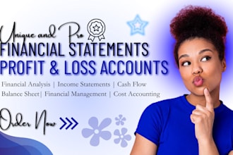 prepare financial income statements profit and loss balance sheet cashflow