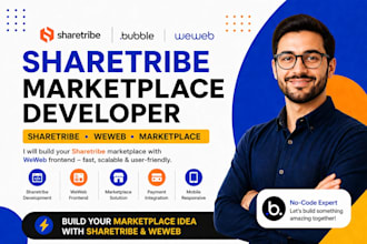 build sharetribe marketplace, sharetribe, be weweb developer, weweb, retool dev