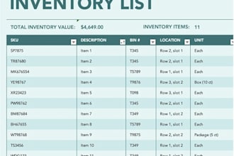 make inventory tracking system for restaurant or business