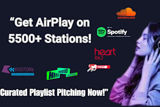 get your track on a curated playlist pitched to 5500 college radio stations djs