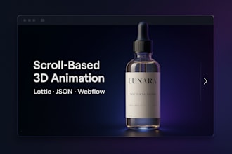 create scroll based 3d lottie animations for websites, webflow and apps