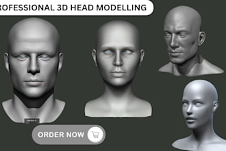 sculpt realistic 3d head, bust, stl face model for printing with blender, zbrush