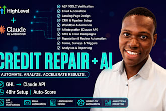 build ai powered CRM, funnels and automation system for credit repair agencies