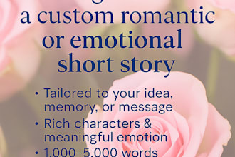 ghostwrite a custom romantic or emotional short story