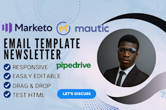 develop editable pardot marketo mautic and pipedrive email template newsletter