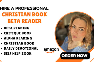 beta read and critique christian book daily devotion memoir self help book