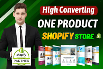 create one product shopify store design, shopify dropshipping store