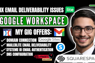 fix google workspace systeme io mailerlite email deliverability, authentication