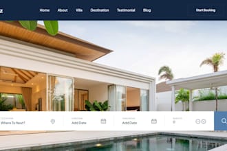 design vacation rental short term rental hotel booking airbnb lodgify website