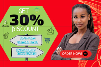 setup popup form, email design, klaviyo email marketing flows in shopify