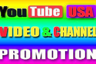 do organic USA youtube video promotion