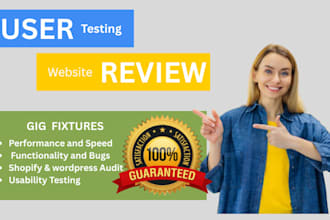 test and review website usability, qa, and give you feedback