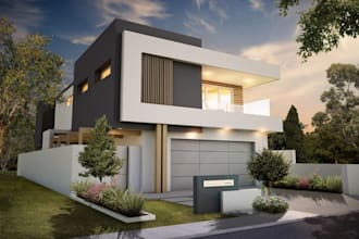 design render 3d architectural exterior interior for house commercial building