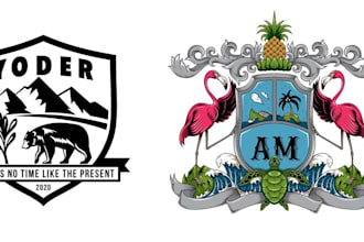 design royal coat of arms, heraldic family crest logo